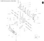 #2 - BRAKE PAD SUPPORT CX I24 RIGHT - A